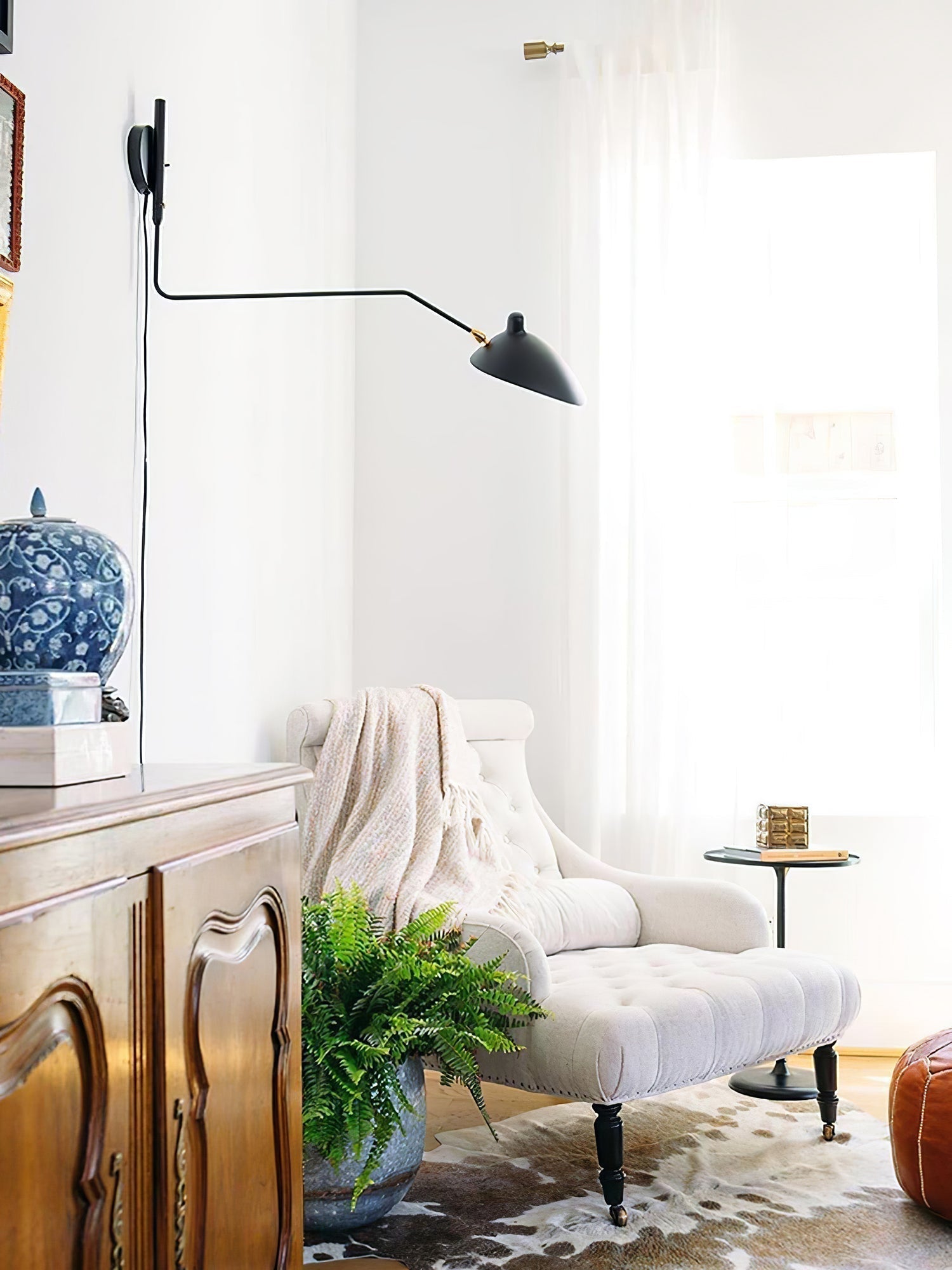 Äkta Serge Mouille Vägglampa – Designer Minimalistisk Sconce