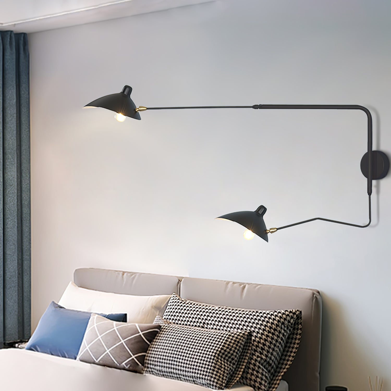 Äkta Serge Mouille Vägglampa – Designer Minimalistisk Sconce