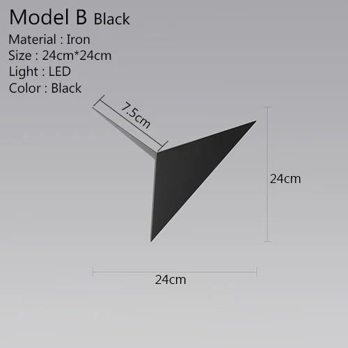 DriehoekLjus - Minimalistisk LED Vägglampa 3W | Innerv lighting