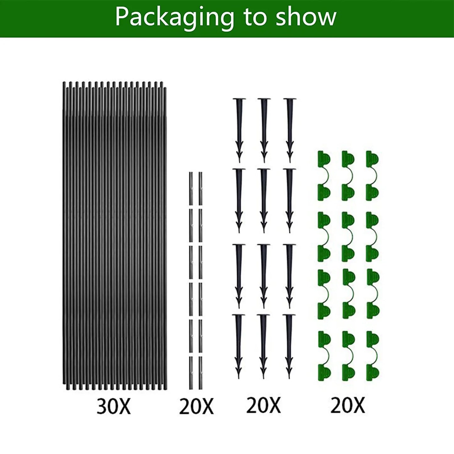 Carvallo FlexGrow trädgårdsbåge-set i fiberglass | DIY växtunnel för odlingsbäddar & förkulturbädd | Rostfri & återanvändbar | Inkl. anslutningsdelar