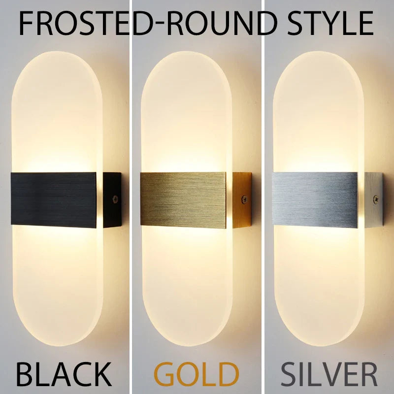 Modern LED Akryl Vägglampa – Nordisk Väggsconces Belysning för Heminredning, Stiliga Energisnåla Vägglampor