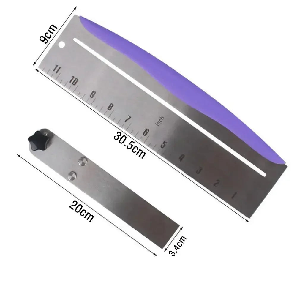 Carvallo rostfritt stål degskrapa | Med måttskala & PP-handtag | Värmebeständig & rostfri | För kök, bageri & gastronomi