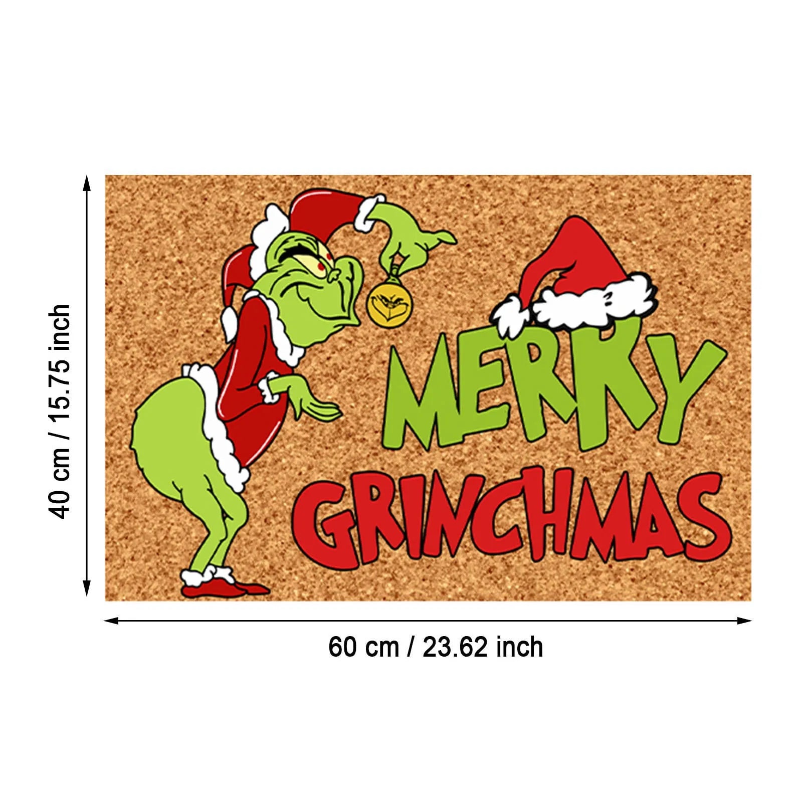 Julmatta med Grinch-design - Ett glatt välkomnande för helgerna