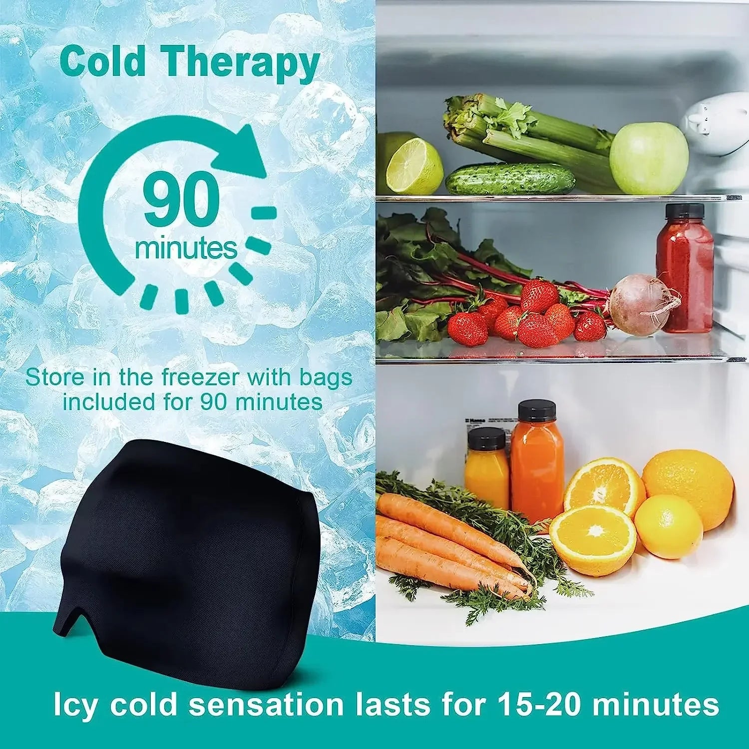 Migränlindringshuva – Kallterapihuvudwrap för huvudvärk och stresslindring