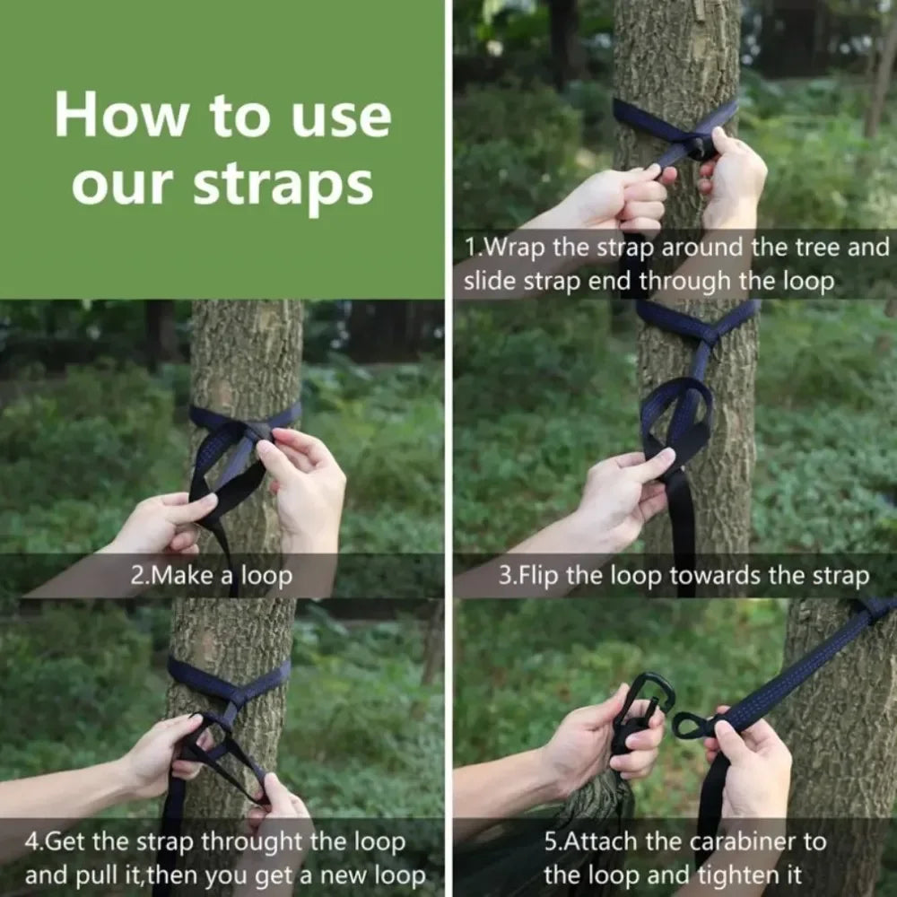 2-personers campinghängmat med myggnät och portabel reseväska