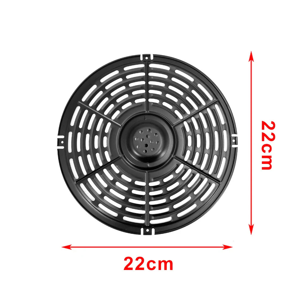 Carvallo Ersatz-grillpanna för varmluftsfritös | Non-stick & diskmaskinssäker | I olika storlekar | För pommes frites, kött & grönsaker