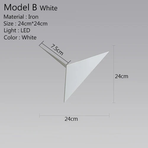 DriehoekLjus - Minimalistisk LED Vägglampa 3W | Innerv lighting