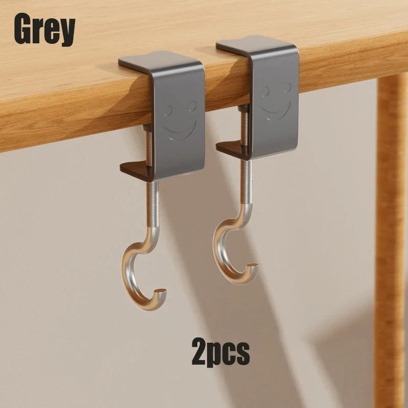 Carvallo Justerbar Skrivbordskrok | Utan borrning | Bärbar & Multifunktionell | För väskor, hörlurar & tillbehör