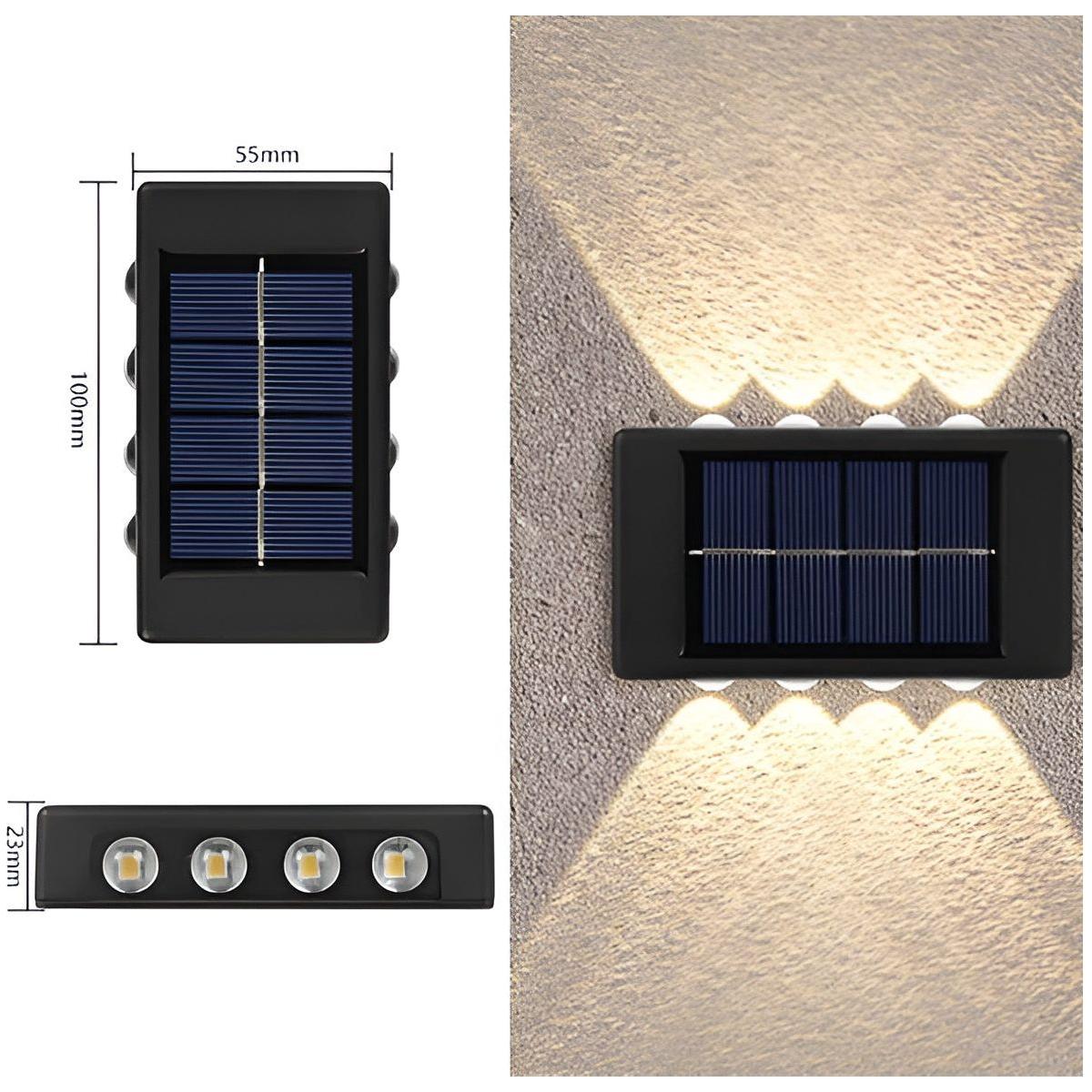 SolarBright Lampa - Dubbelhuvud Vattentät Solenergidriven Utomhusvägglampa