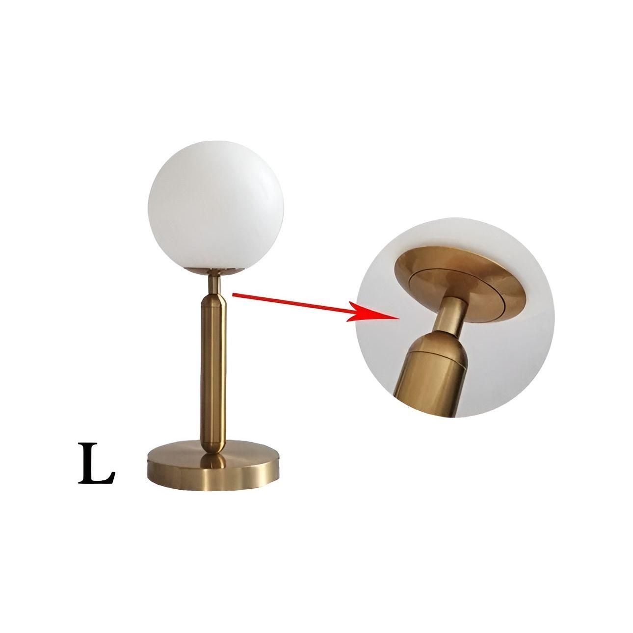 SphereShine Lampa - Modern lyx LED glas glob mässing bordslampa