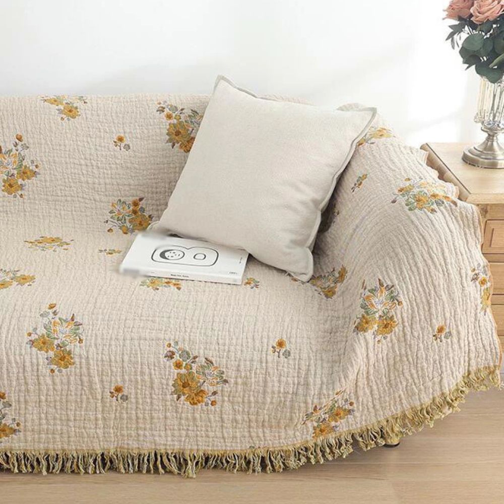 Sunpetal Bloom Reversible Cotton Blanket