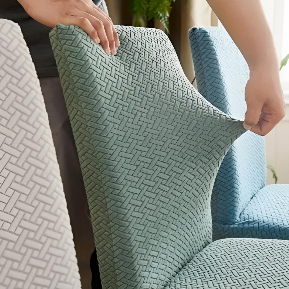 Sylva Jacquard Sammet Stretch stolsoverdrag