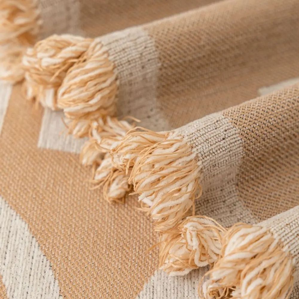 Symmetrisk Halv-Båge Chenille Sofföverkast