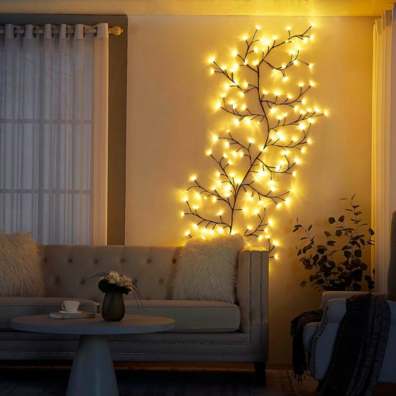 Glowing Tree Branch Decor LED Wall Lamp