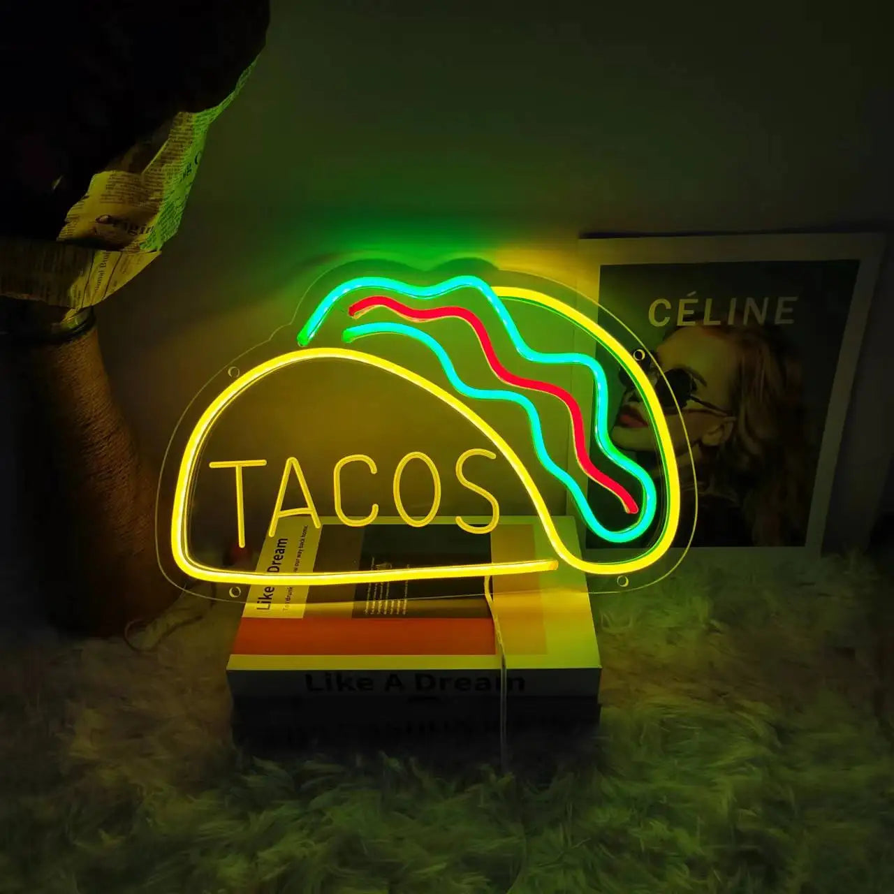 NeonTaco – LED Neonbord med Tacos Design | Stämningsfull Belysning