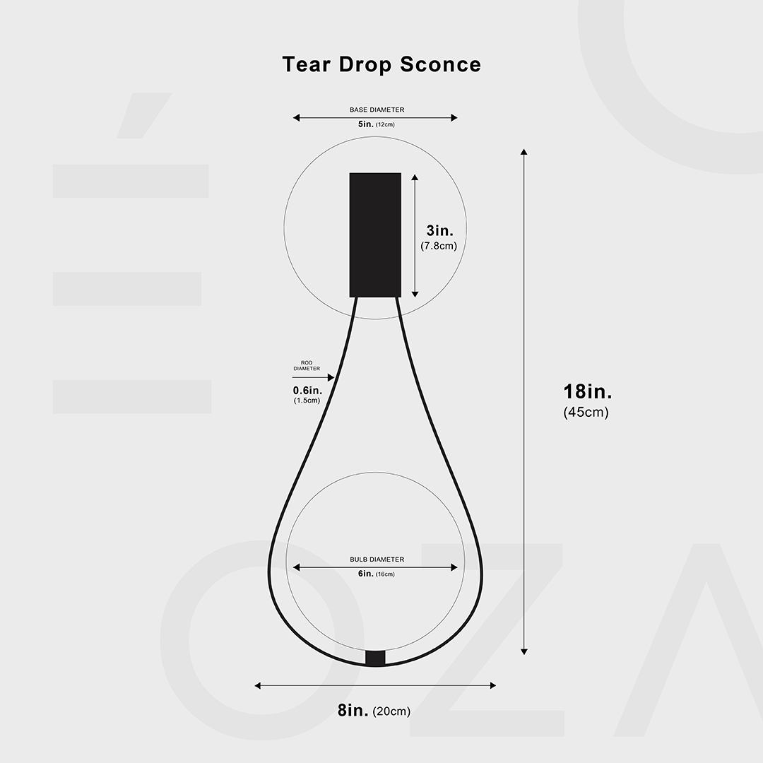Tear Drop Vägglampa - Elegant Belysning med Modern Utstrålning