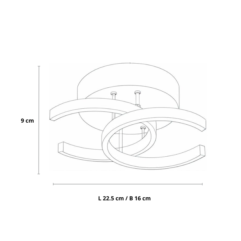 Acantha LED Taklampa – Modern svart-vit taklampa för vardagsrum, kök och kontor