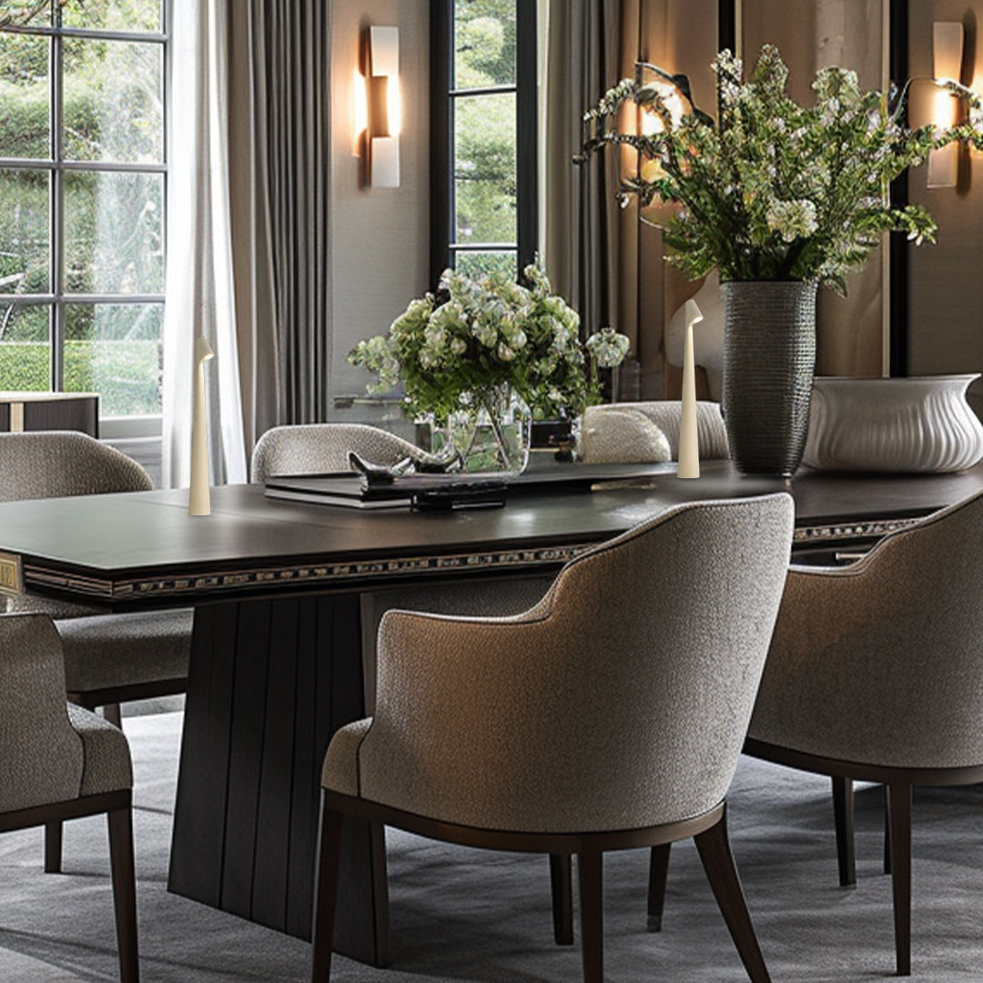 Bordslampa Modern Röd Metall LED Ljus