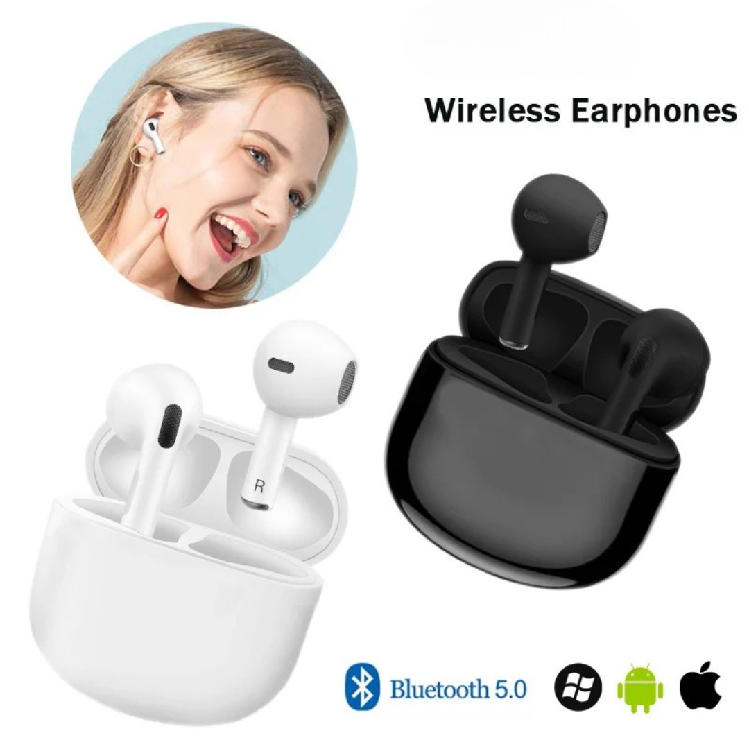 Trådlösa Bluetooth-hörlurar med laddningsfodral