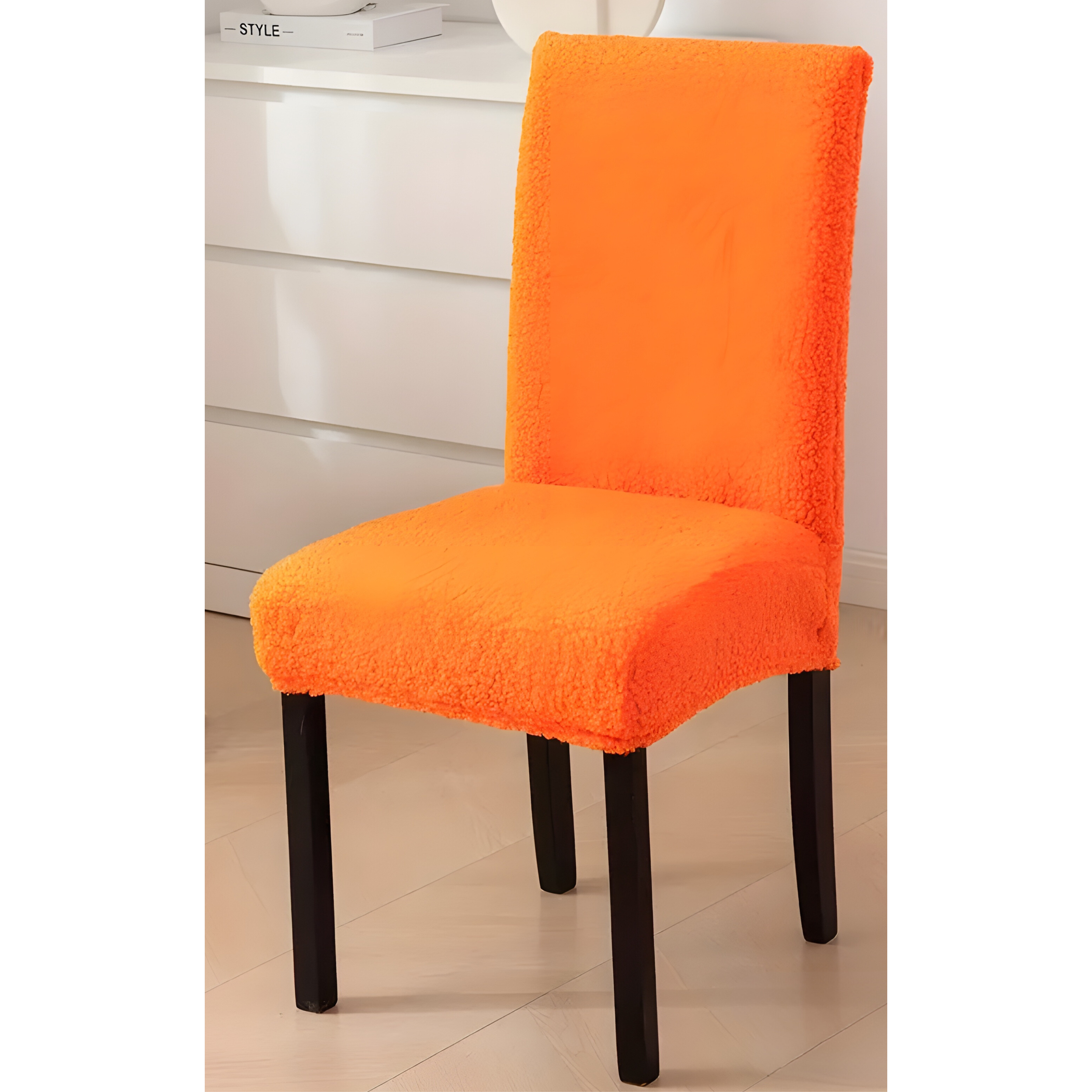 SherpaFit Stolskydd - Mysigt Sträckt Sherpa Matsalsstolskydd