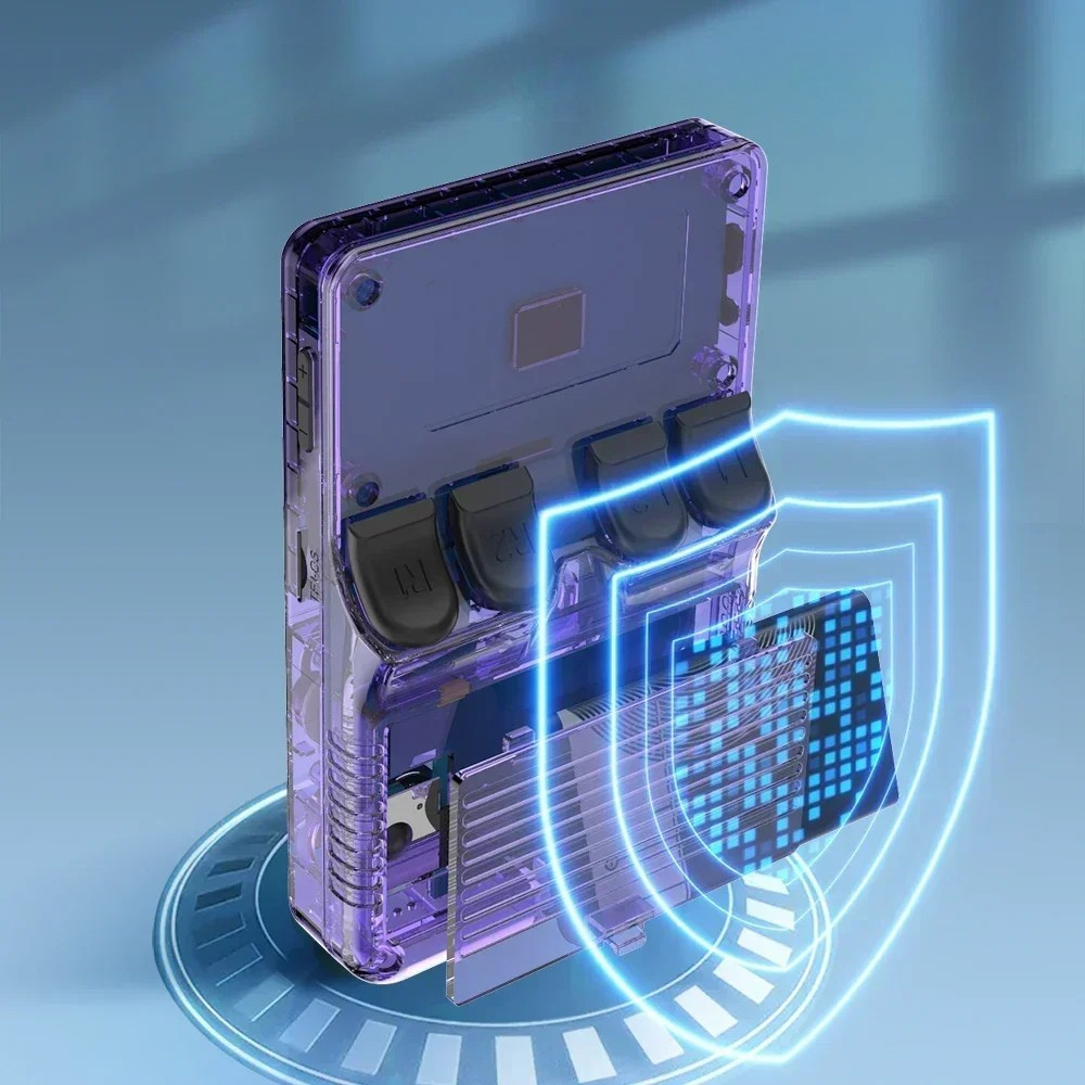 Handheld spelkonsol med retrospel inbyggda