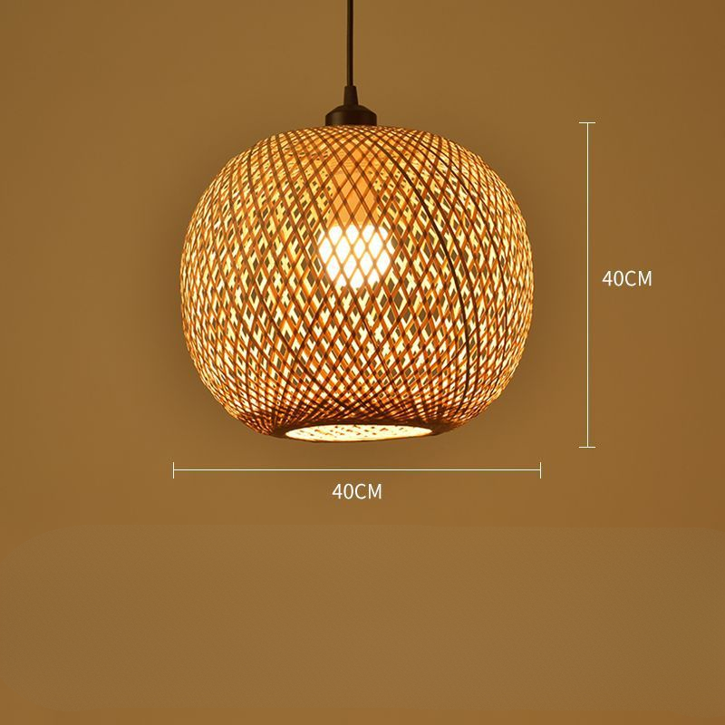 Boho Högkvalitativ Handvävd Färgad Rattanhänglampor - För Inomhus- och Utomhusmiljöer