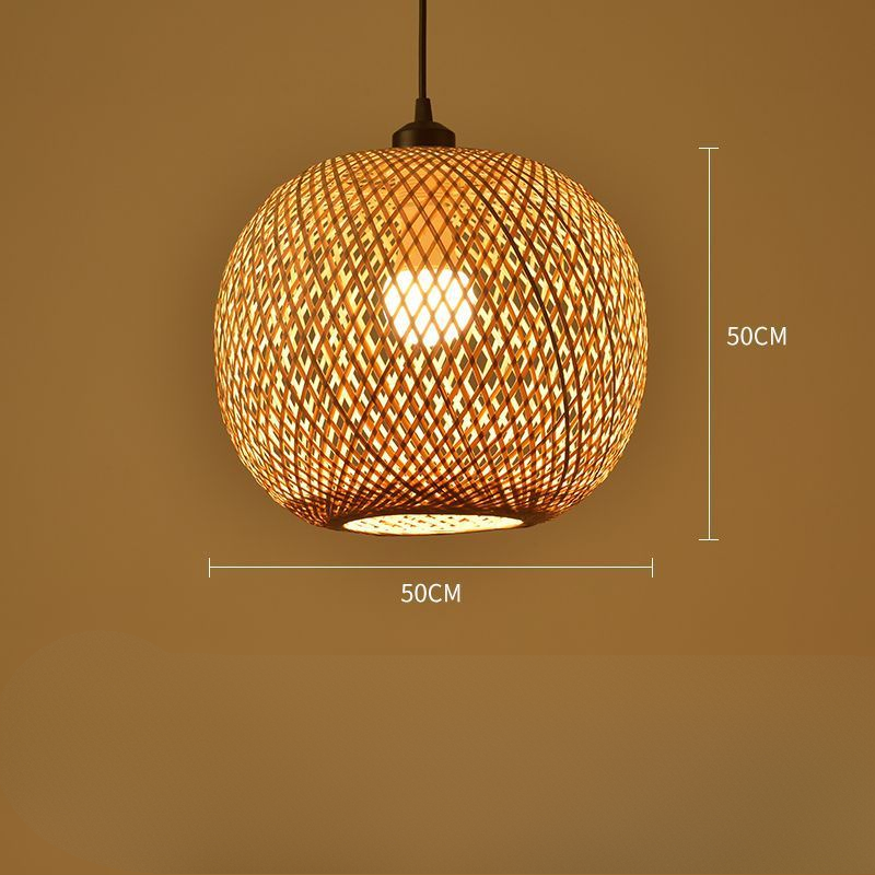 Boho Högkvalitativ Handvävd Färgad Rattanhänglampor - För Inomhus- och Utomhusmiljöer