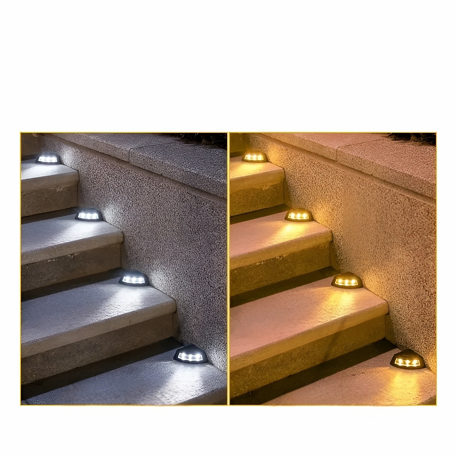 Solälskande trappbelysning i ett 4-pack – Väderbeständig | Perfekt för trädgård, gångvägar och utomhusområden