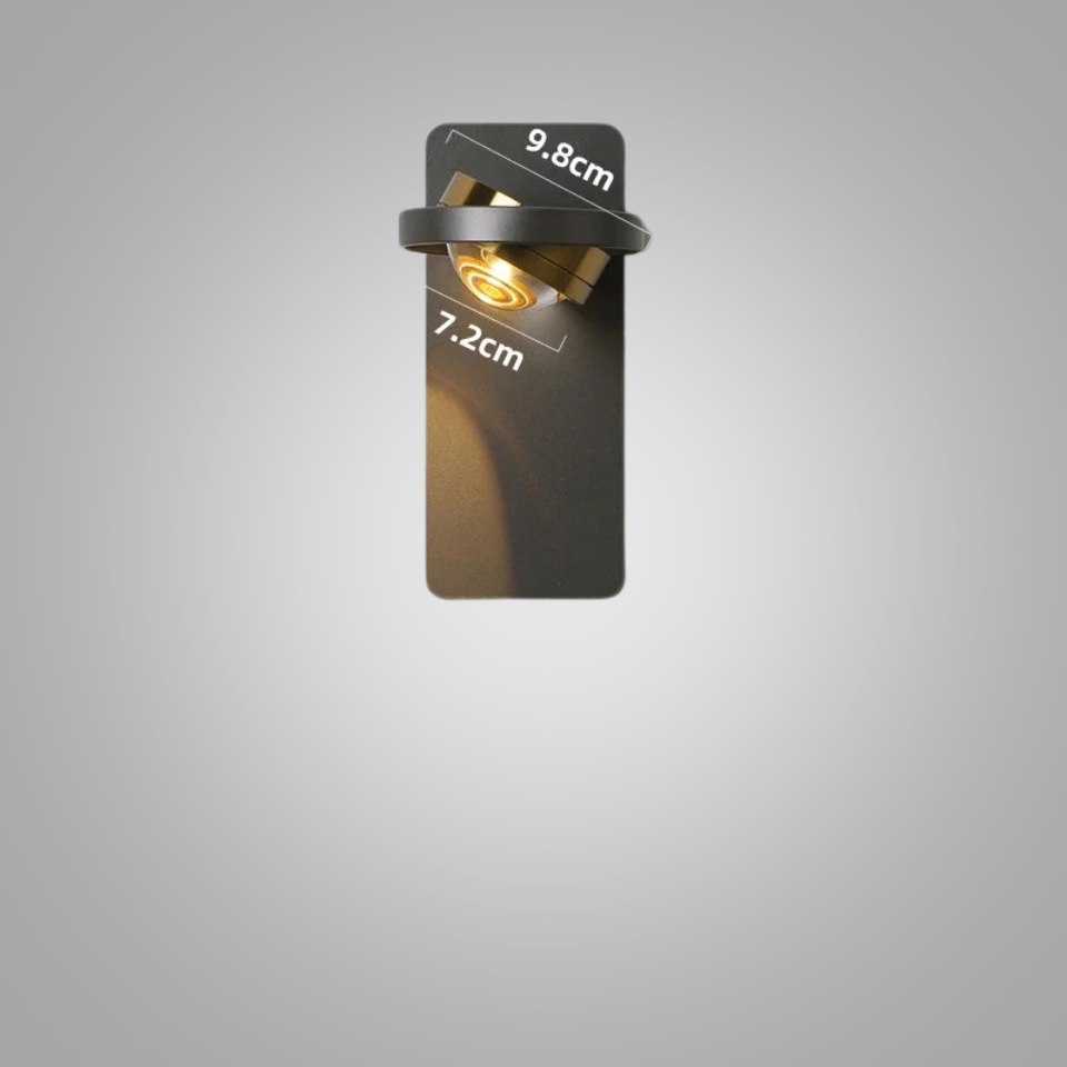 BrightTurn - Modern LED Vägglampa med Rotationsdesign för Sovrum och Vardagsrum