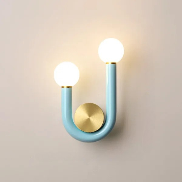 PinkLume – Modern U-formad LED Vägglampa för Sovrum & Barnrum