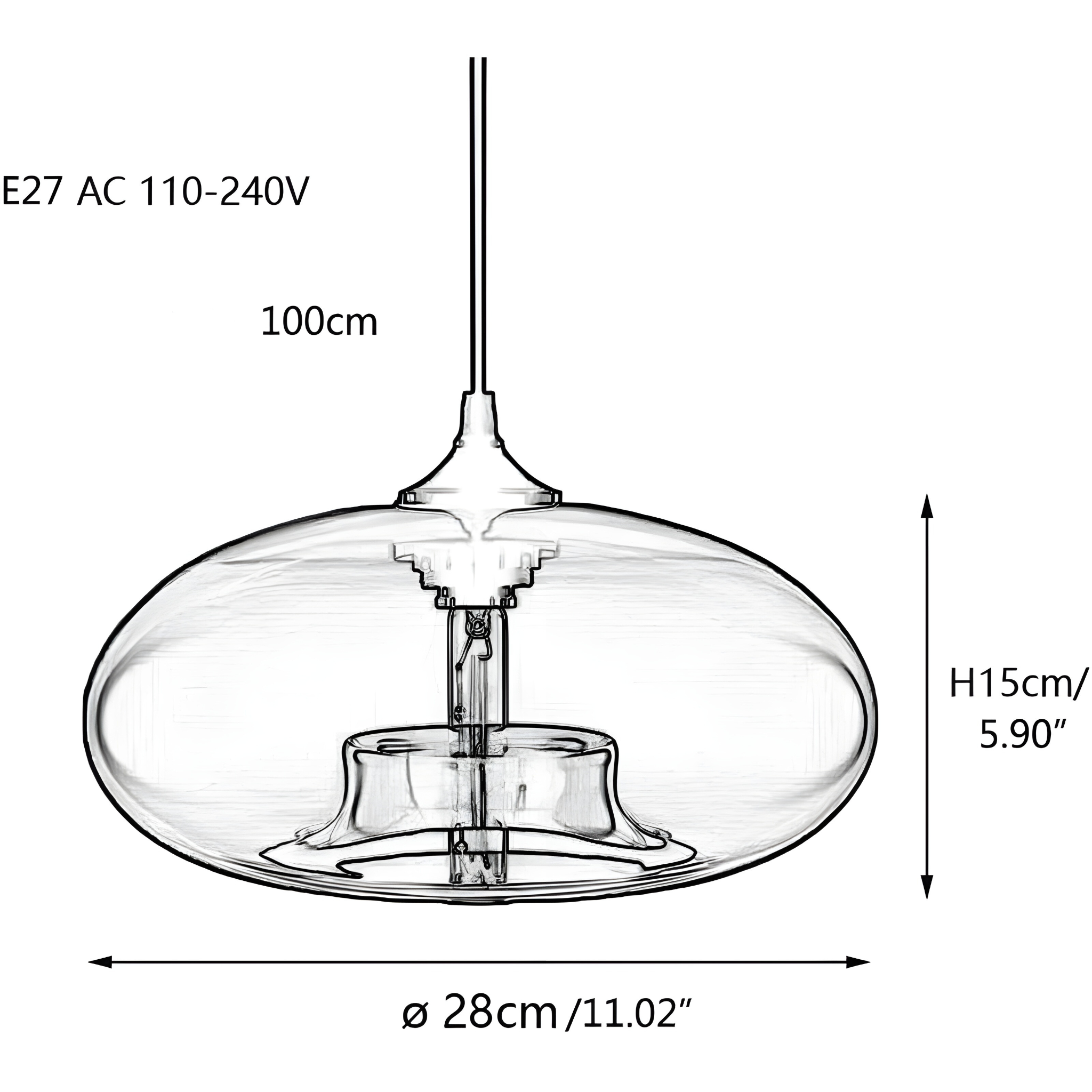Färgglad glaspendellampa – Modern nordisk belysning för mysiga rum
