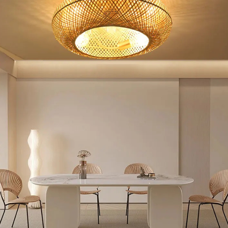 BambooAir Circo | Takfläkt med LED-ljus och fjärrkontroll i modern design