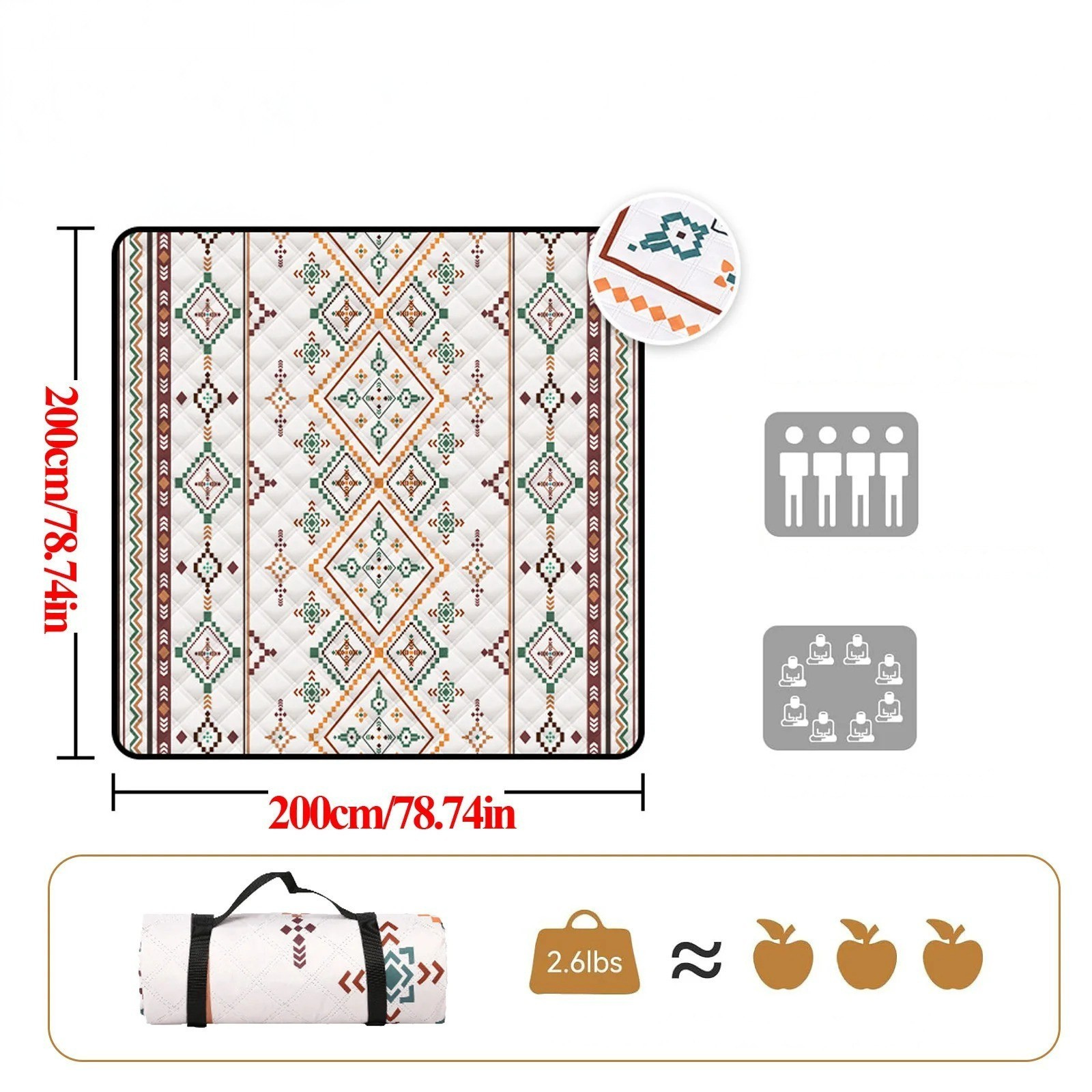 Fällbar Picknickfilt – Vattentät & Sandfri | Perfekt för utomhusäventyr