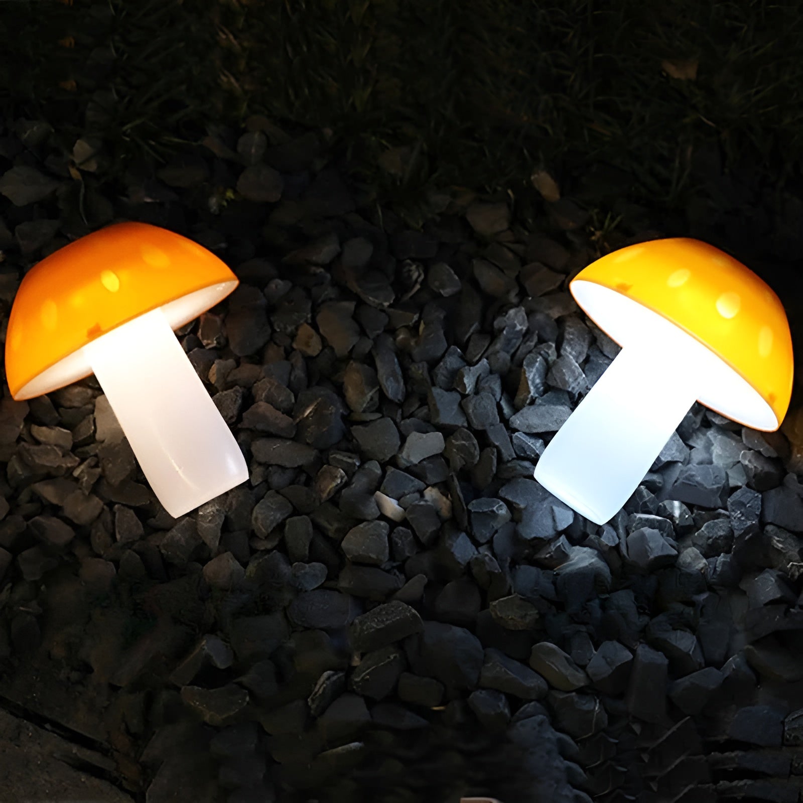 Svampformad solcellslampa – Väderbeständig och dekorativ trädgårdsbelysning för utomhusområden