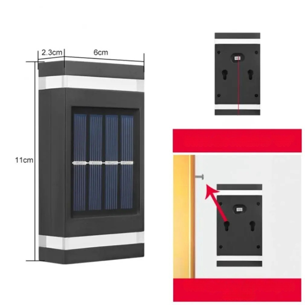 AuraSolar Light - Vattentät soldriven vägglampa