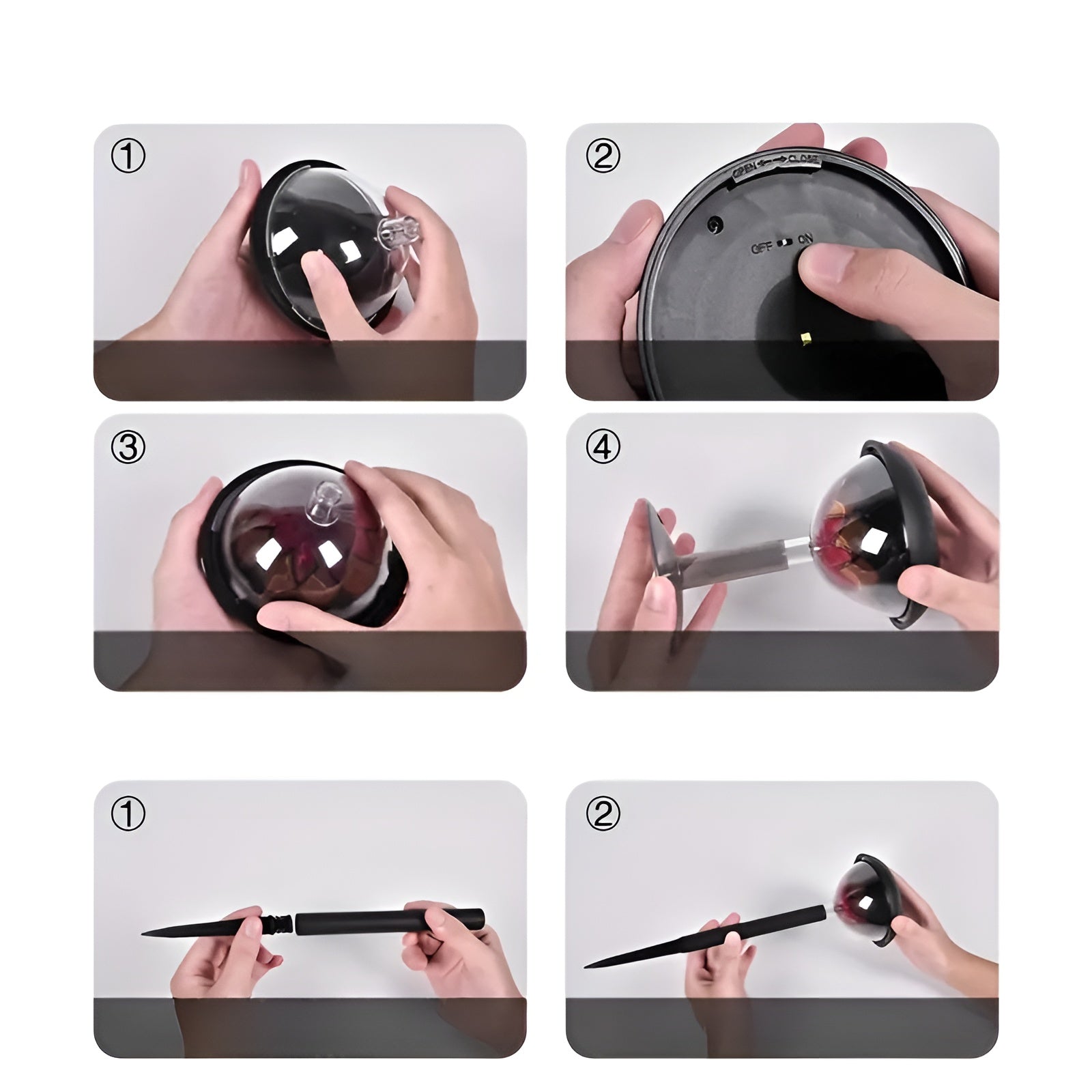 Solarlampor för utomhusbruk – 2 stycken LED trädgårdsbelysning med skymningssensor | Automatiskt på/av