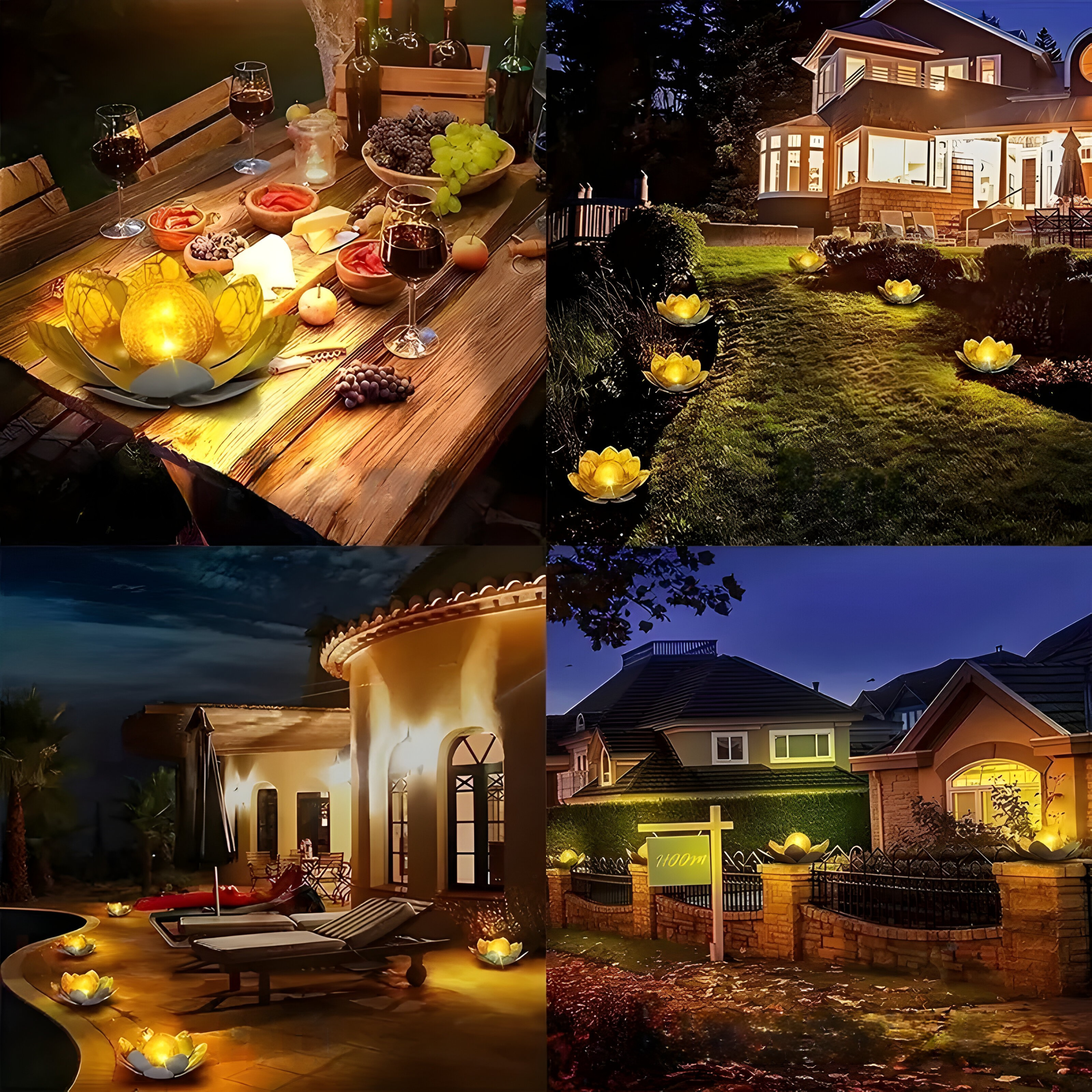 GlowPetal - Solar LED Lotusblomslampa