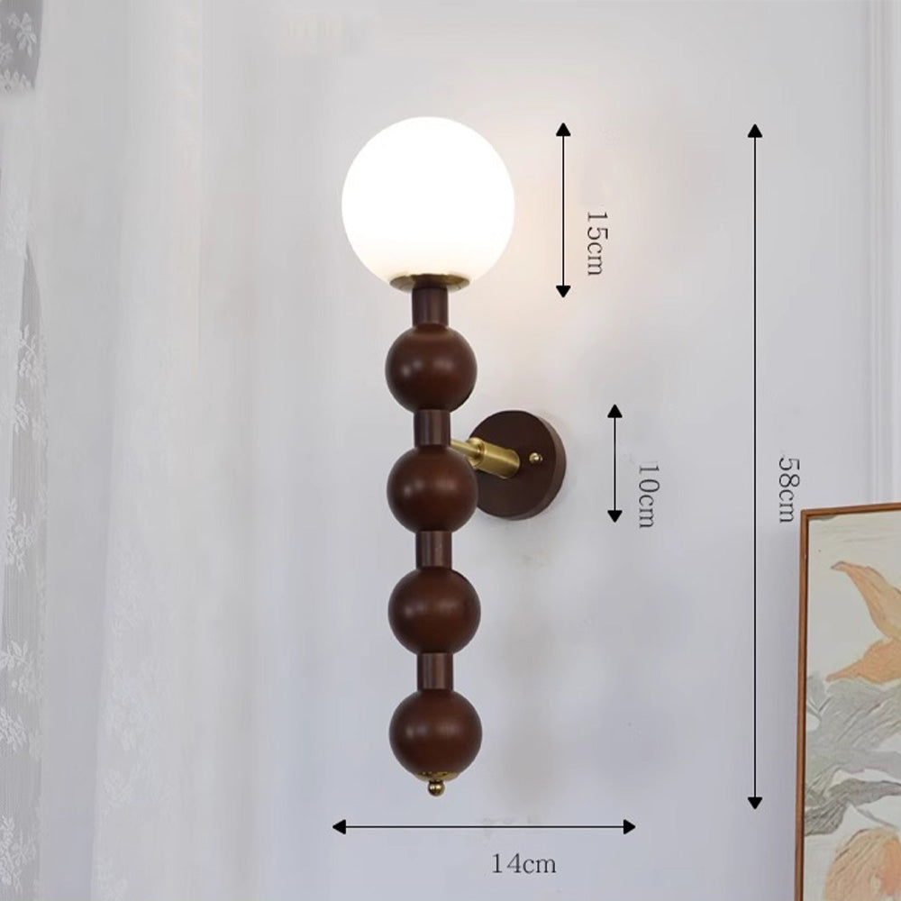 Bauhaus Lång Metal Vägglampa med Flera Bollar