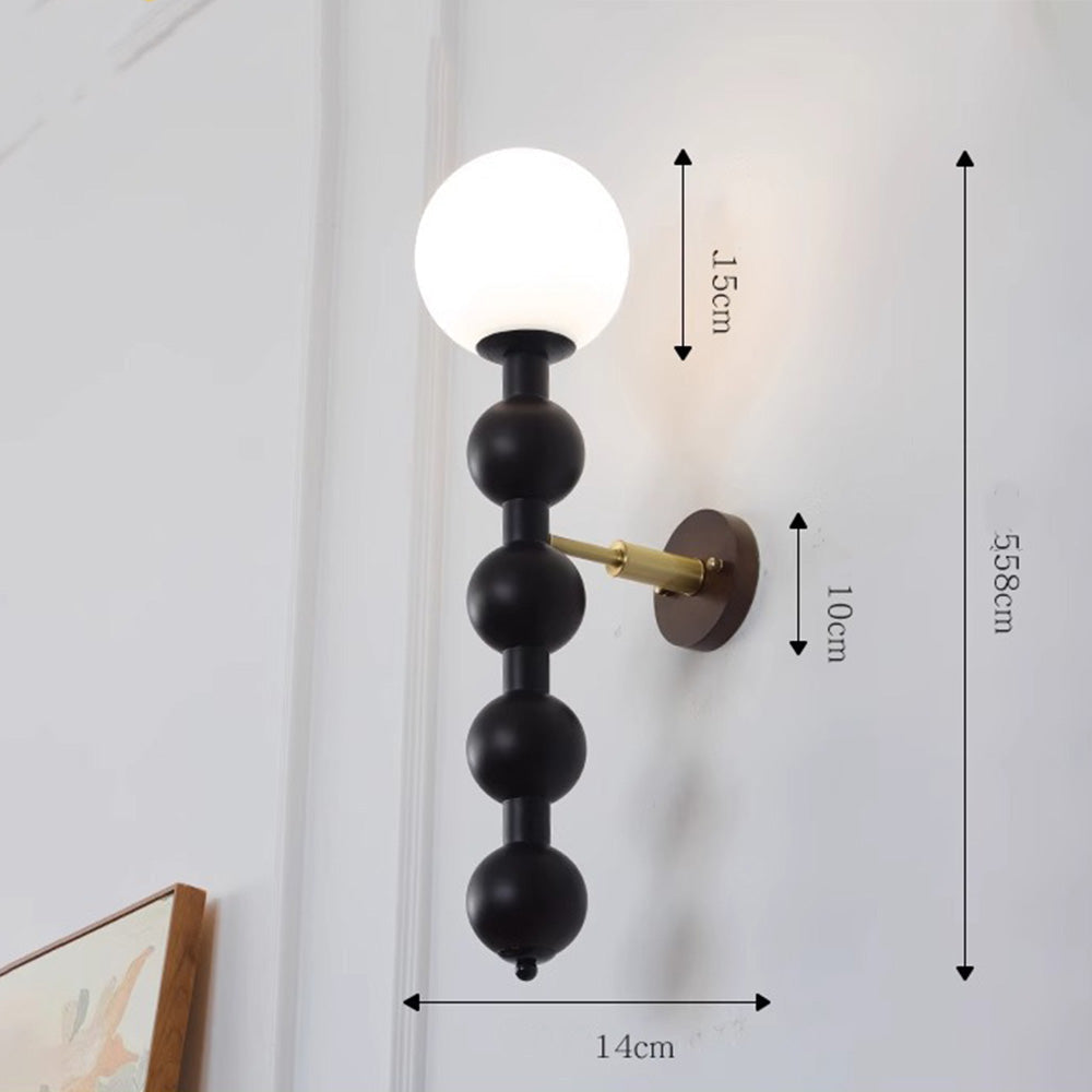 Bauhaus Lång Metal Vägglampa med Flera Bollar