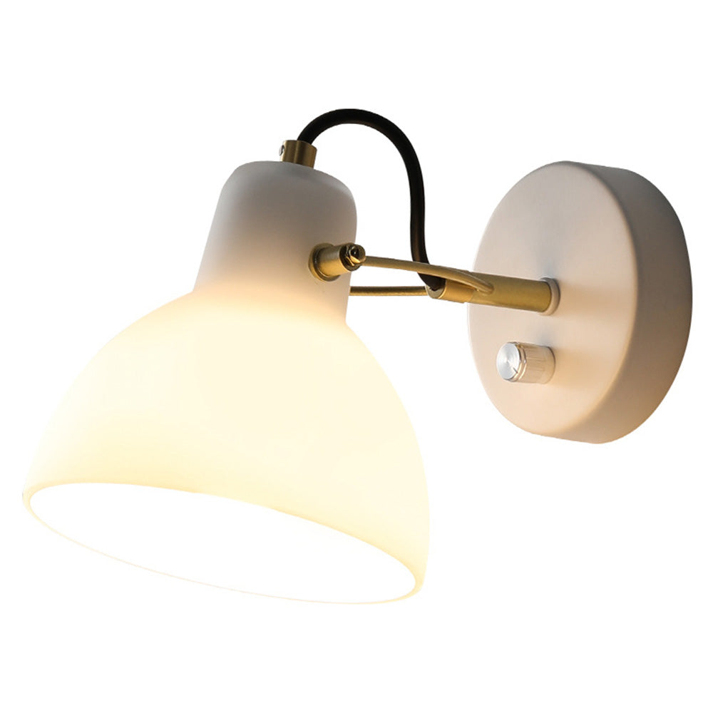Minimalistisk Enkel Vit Glas Vägglampa