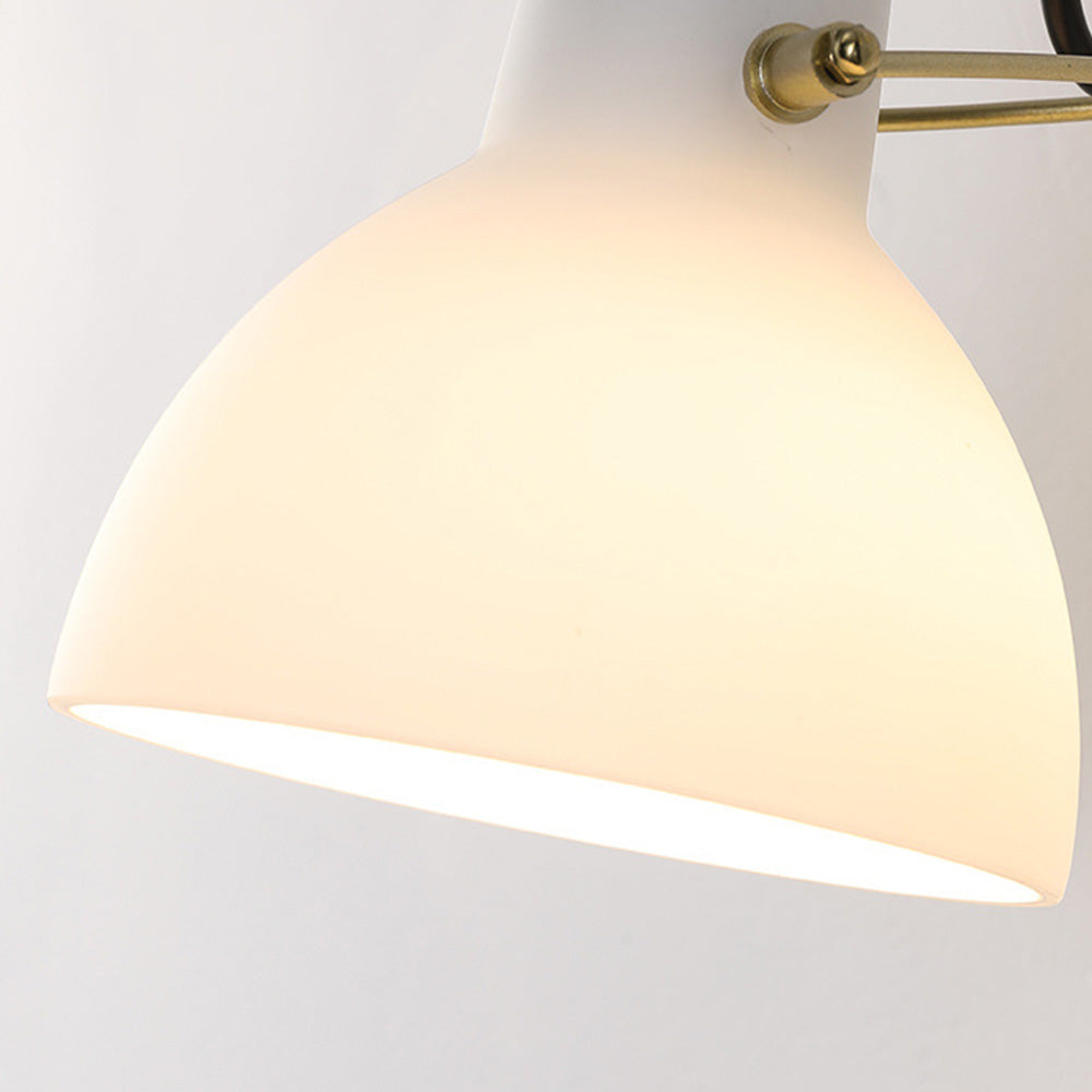 Minimalistisk Enkel Vit Glas Vägglampa