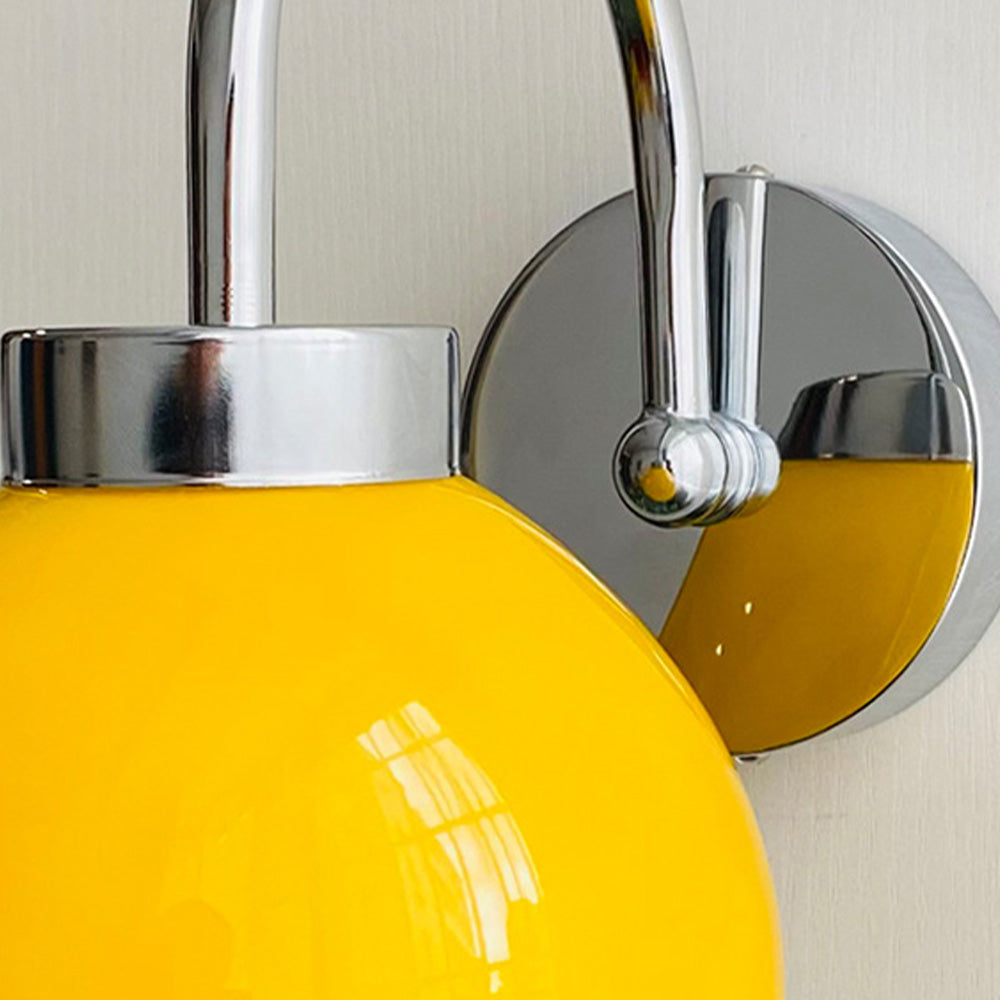 Bauhaus Kräm Fransk Glaskampanj Vägglampa