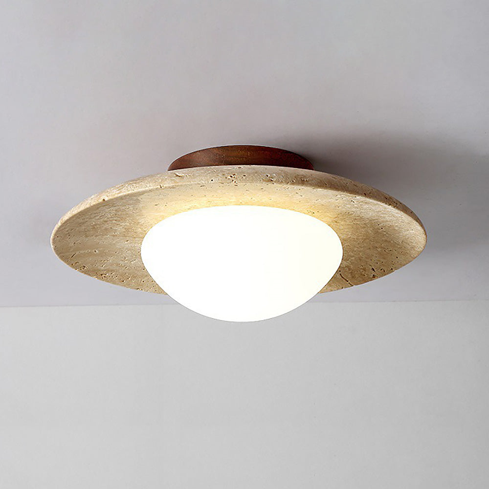 Industrinmodern beige stenvägglampa