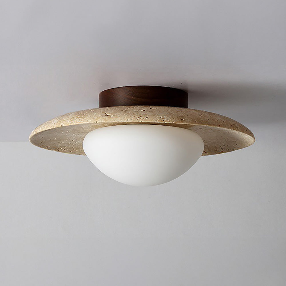 Industrinmodern beige stenvägglampa