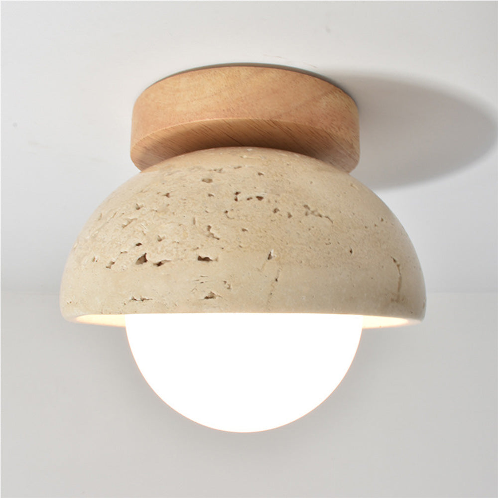 Industrinmodern beige stenvägglampa