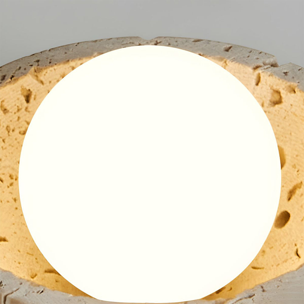 Industrinmodern beige stenvägglampa