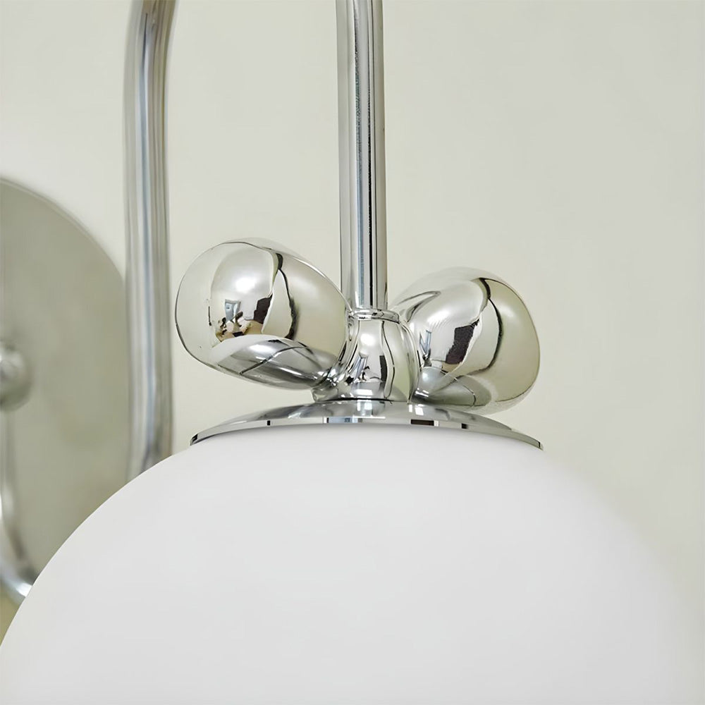 Fransk Kräm Vit Glas Vägglampa