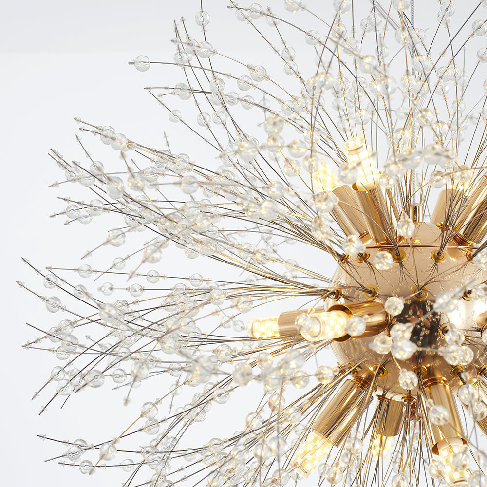 Levy Elegante LED Taklampor – Vit och Guld Metall för Vardagsrum och Matrum