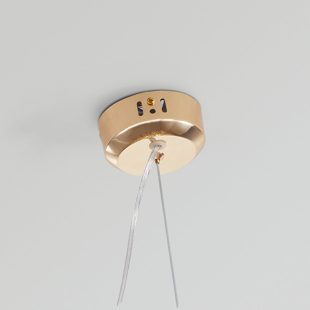 Levy Elegante LED Taklampor – Vit och Guld Metall för Vardagsrum och Matrum