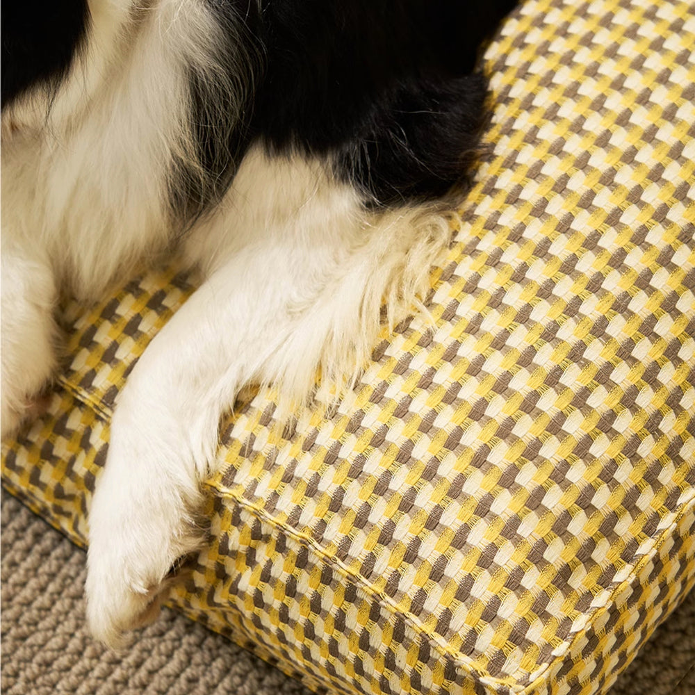 Vaffel Pluche Hundeseng Mjuk Stilig Ultra Mysig Tyg